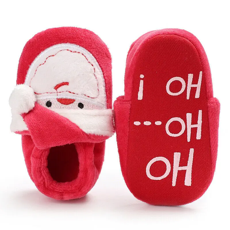 Обувь для малышей; милые рождественские домашние ходунки тапочки для новорожденных; Зимние теплые детские ботинки; ботинки для маленьких мальчиков и девочек