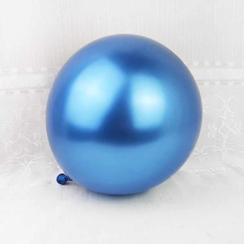 metallic blue Металлические шары 10 шт. 12 дюймов/10 дюймов для свадьбы, дня рождения, вечеринки, декоративные латексные воздушные шары, толстые цвета, Рождественский металлический декор - Цвет: metallic blue