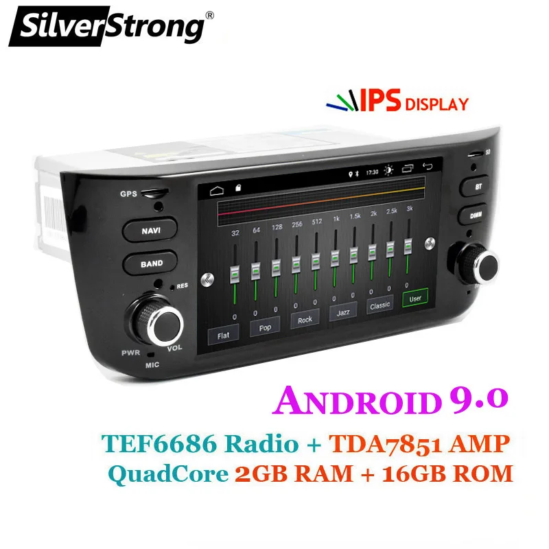 SilverStrong ips DSP Android9.0 автомобиль радио для FIAT Punto 199 310/Linea 323 2012 2013