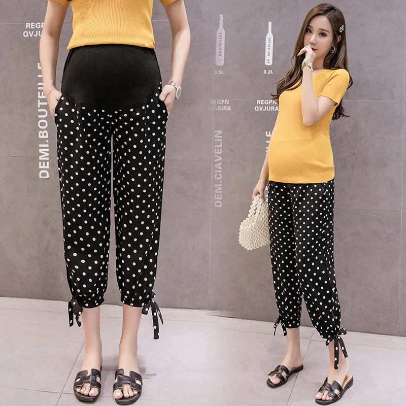 

Pregnant Women Pants 2019 Summer New Style Pregnant Women Harem Pants Fashion Comfortable Korean-style Pregnant Women Capri Pant