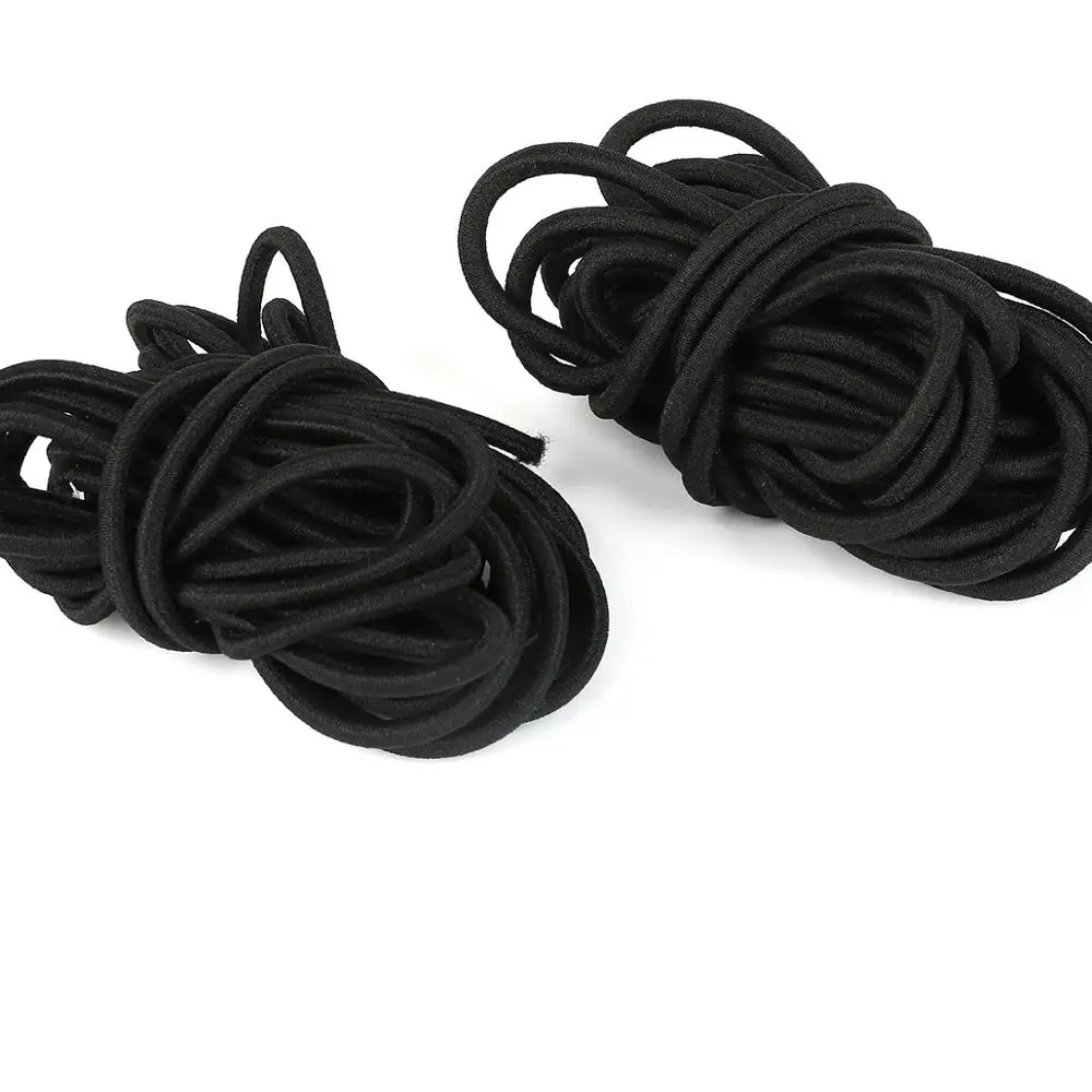 Черный банджи шнур 2 метра прочный эластичный для наружного использования КАЯКОВ