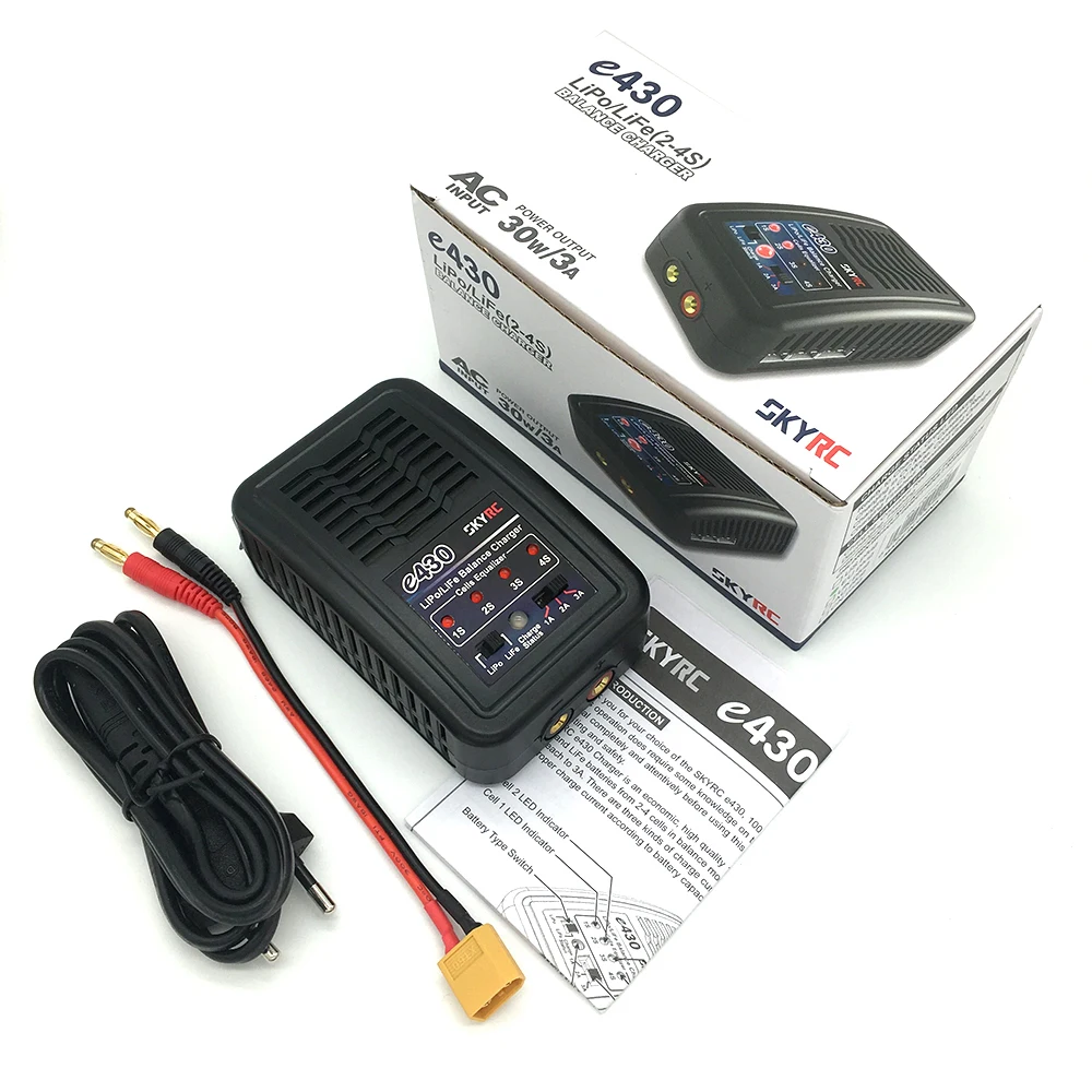 Балансирующее зарядное устройство SKYRC e430 2-4 ячейки литий-ионный аккумулятор 30 вт 1