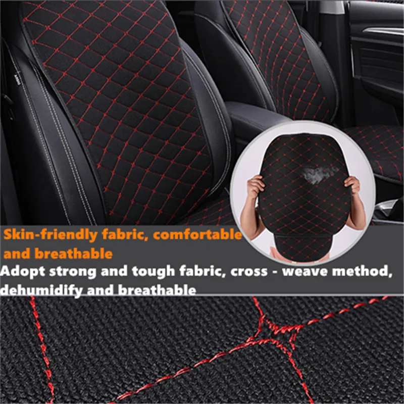 Universal Size Linen Fabric Car Seat Cover Four Seasons Front Flax Seat Cushion Breathable Protector Mat Pad Auto accessories