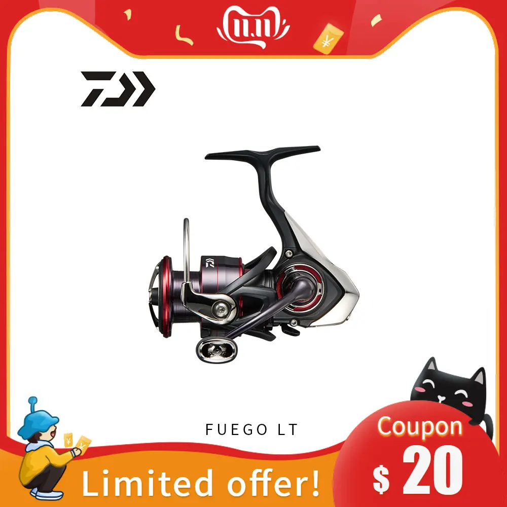 Daiwa Fuego LT спиннинговая Рыболовная катушка 1000D 2000D 2500 3000-C 4000D-C 5000D-C 6000D углеродный