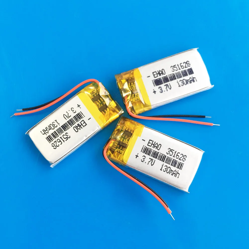 Литий-полимерный аккумулятор 3 7 в 130 мА ч 351628 шт. для MP3 GPS bluetooth-динамика гарнитуры