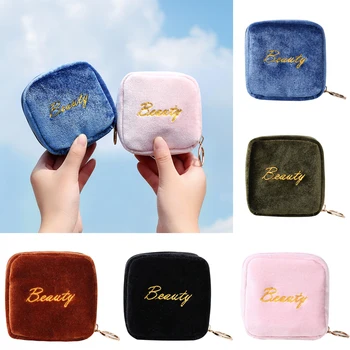 

Lipstick Storage Cosmetic Bags Outdoor Travel Essential Small Convenient Velvet Makeup Bag Lipstick Make Up Coin Money Pouch