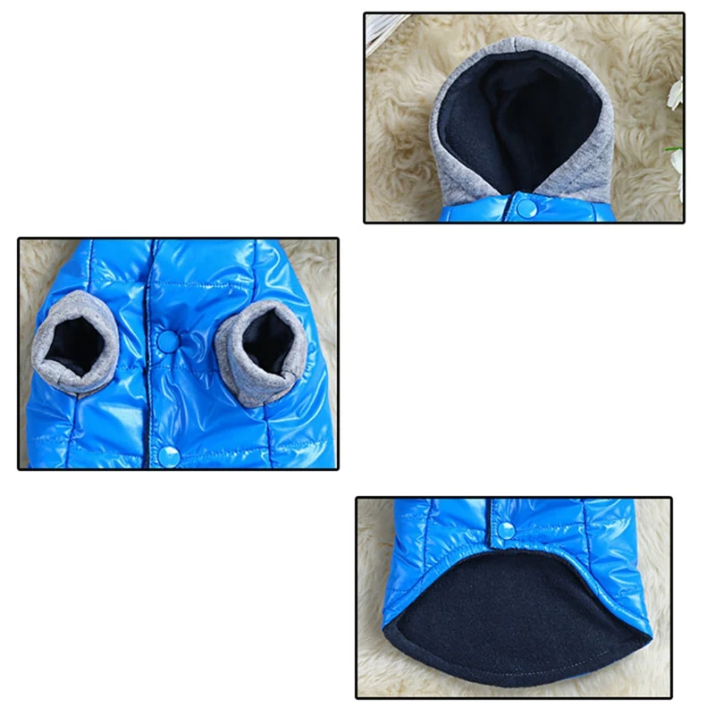 Pet Dog Coat Jacket Winter Warm Thickening Puppy Dog Clothes Autumn Winter Warm Vest Coat With Hood for Small Mediium Big Dogs