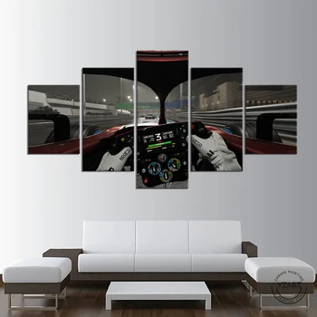 

5pcs F1 2020 Racing Video Games Poster Pictures Decorative Art Wall Painting for Living Room Decor-NO Frame