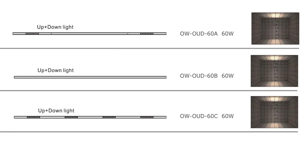 Ultra-thin suspension linear lighting fixture 2B-NEW-1000--