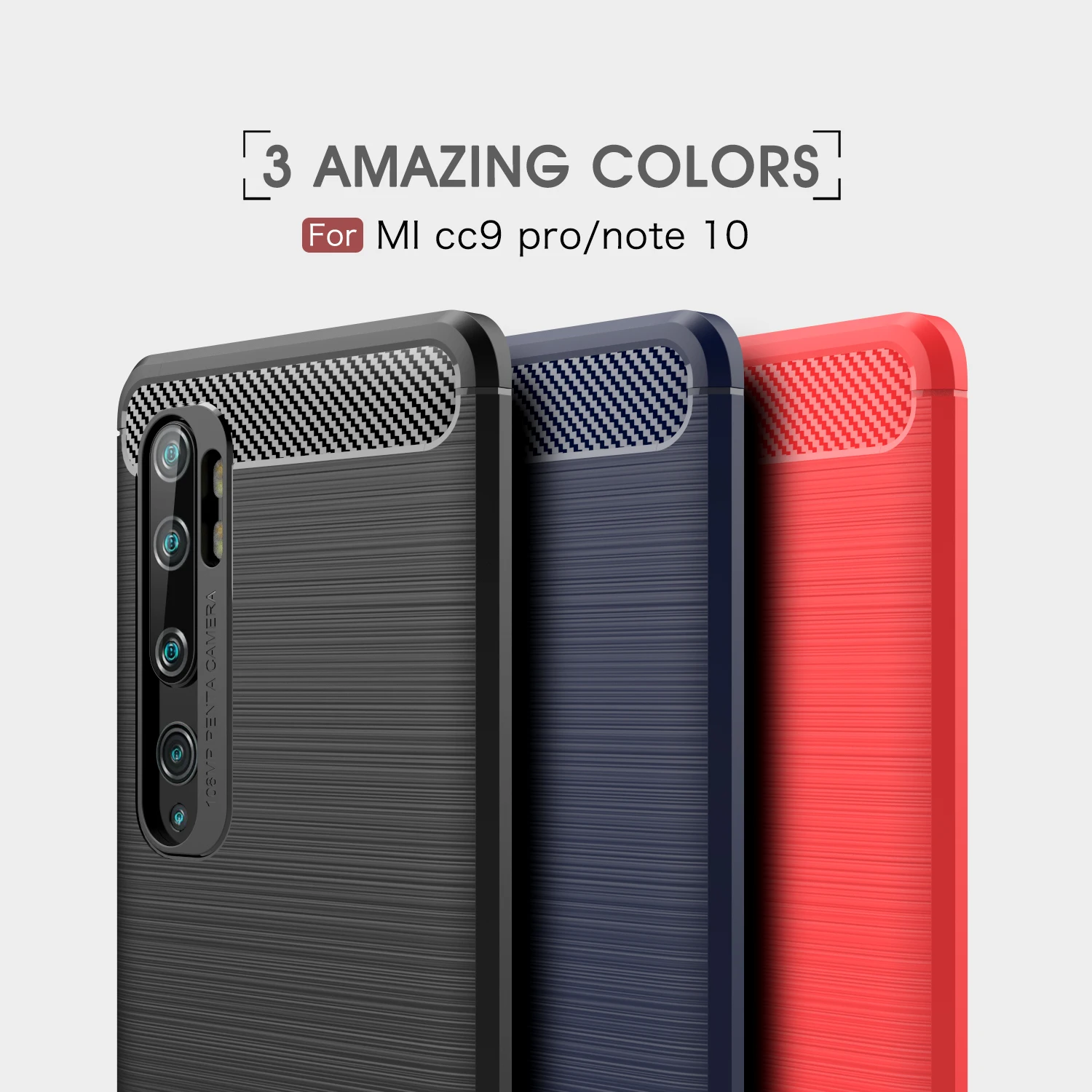 GKK Carbon Fiber Case For Xiaomi Redmi 8A 7A K20 K30 Note 7 8 8T Mi 9 10 CC9E CC9 lite Pro Reinforce Soft TPU Back Cover |