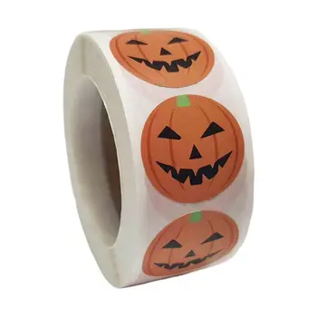 

500 Pcs / Roll Sealing Sticker Labels Halloween Party Gifts Stickers Pumpkin