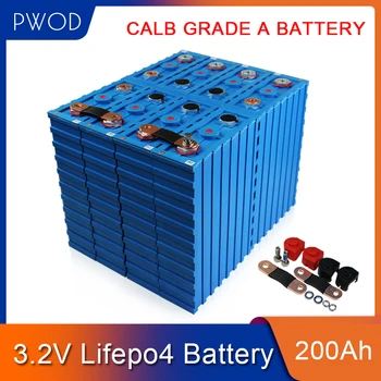 

PWOD 8PCS GRADE A CALB 200Ah 3.2V Lithium LiFePO4 Cell Batteries SE200 Plastic pack for solar RV EV pack 12V 24V EU US TAX FREE