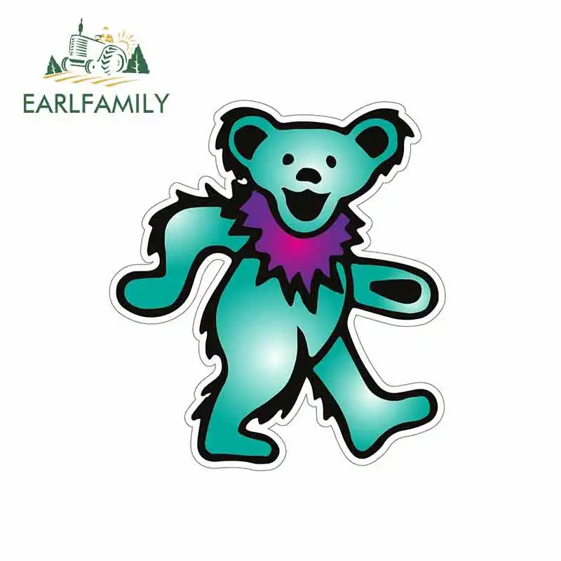 

EARLFAMILY 13cm x 11.9cm for Grateful Dead Dancing Bear Car Stickers Cartoon Vinyl JDM Sunscreen Waterproof Anime Fine Decal