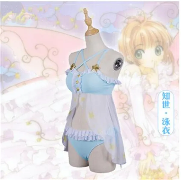 Cardcaptor Sakura кимоно Сакура Томойо Daidouji принцессы маскарадный купальный костюм женские бикини