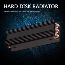 Refroidisseur de disque SSD M.2 M2 NVME 2280, 3 Tubes en cuivre massif, coussin de refroidissement pour ordinateur de bureau 