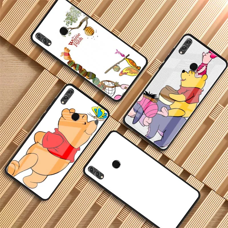 

Cartoon Winnie Pooh Piglet Tempered Glass Phone Case For Huawei P20 P30 lite P20 P30 PRO MATE20 lite MATE20PRO Honor 10