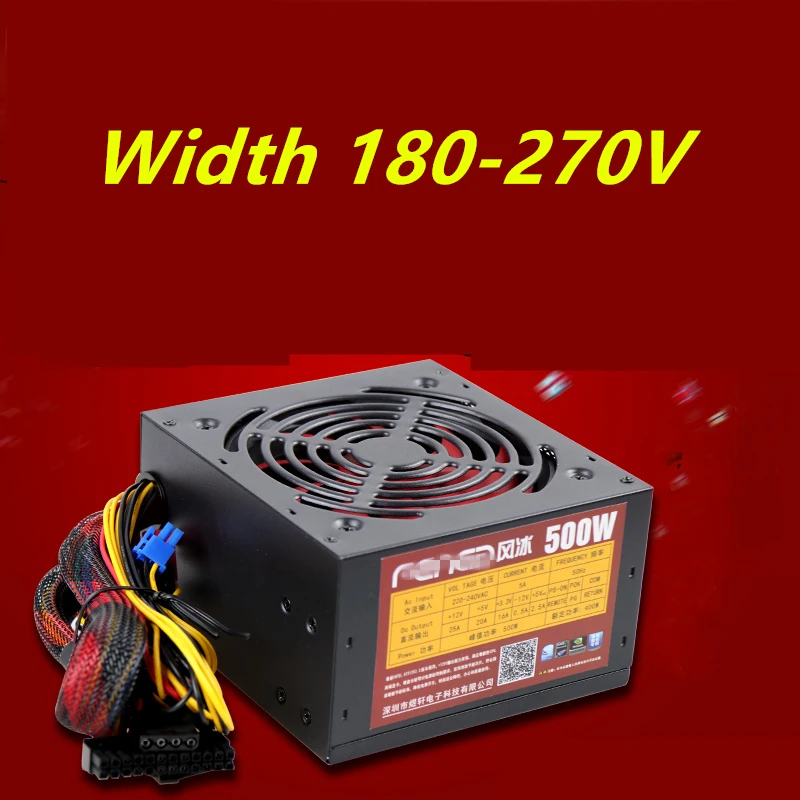 PSU для Fenge ATX 12 в немой источник питания 6P GPU Номинальная 400 Вт Пиковая 500 Вт блок питания ветер лед 500 Вт материнская рама блок питания