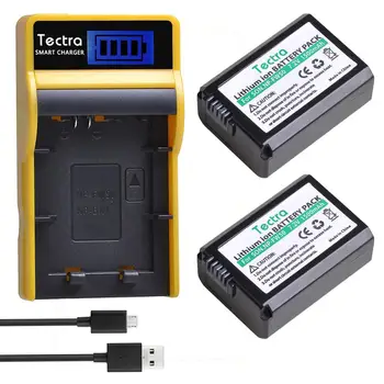 

2Pcs 1500mAh NP-FW50 NP FW50 Battery + LCD USB Charger for Sony Alpha a6500 a6300 a7 7R a7R a7R II a7II NEX-3 NEX-3N NEX-5