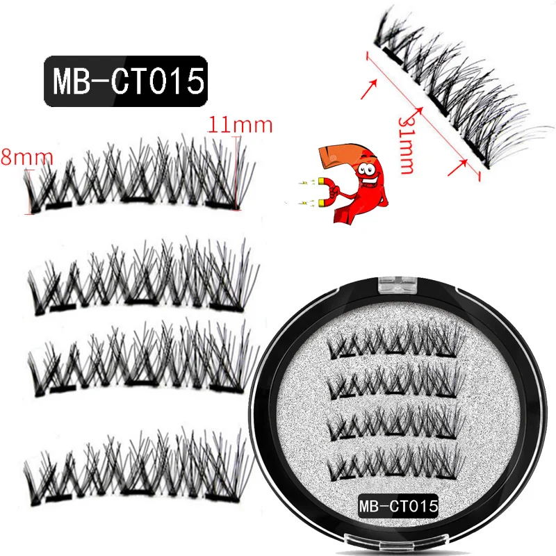 CT ручной работы 3D/6D накладные ресницы на магнитах набор с 3 магнитами магнитные ресницы натуральный накладной магнит для ресниц lashe с подарочной коробкой