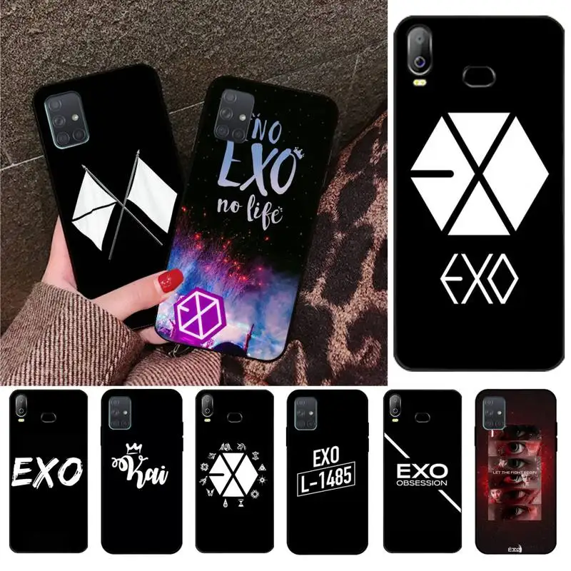 YJZFDYRM KPOP EXO logo Painted Phone Case For Samsung Galaxy A01 A11 A31 A81 A10 A20 A30 A40 A50 A70 A80 A71 A91 A51 | Мобильные