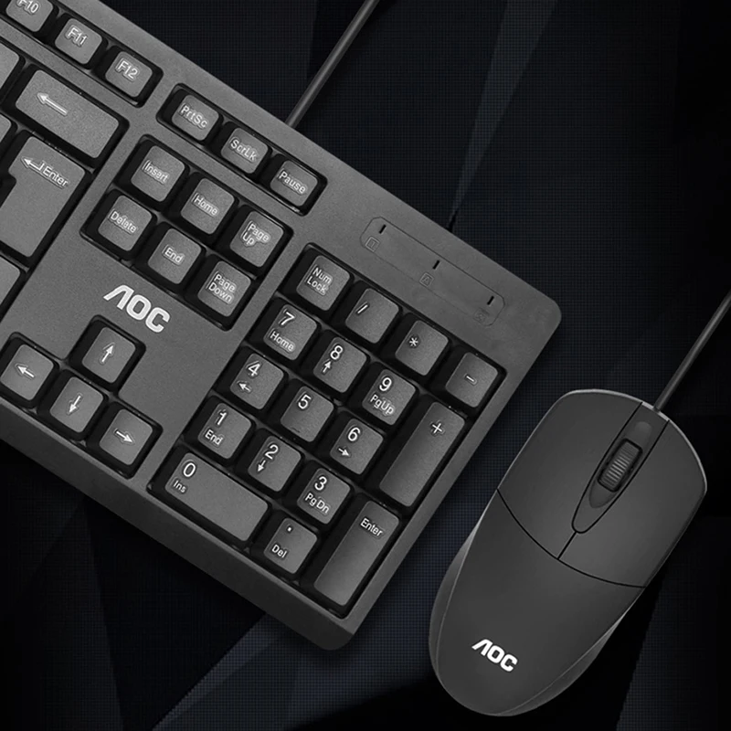 Office Keyboard and Mouse Optical Computer Gaming Keyboard with Wired Mouse Ergonomic Laptop USB Accessories Keyboards 104 Keys