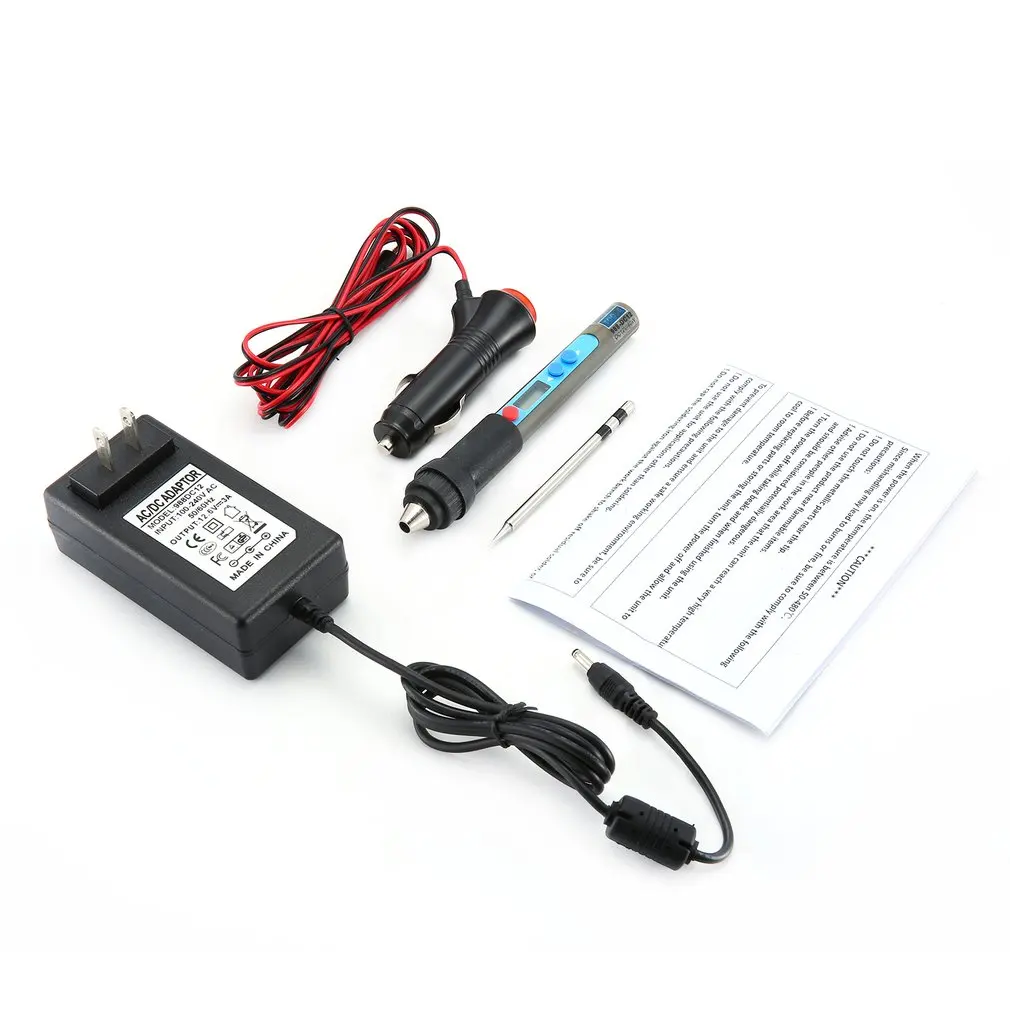 

PX-988 DC12V 40W Digital Adjustable Internal Heating Electric Soldering Iron Handle Lighter Socket Tools with Soldering Tips