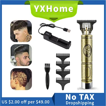 

Professional Buddha Cordless Barber Trimmer Hair Clipper Outliners Close Cutter Portable Electric Pro T-outliner Hair Remover