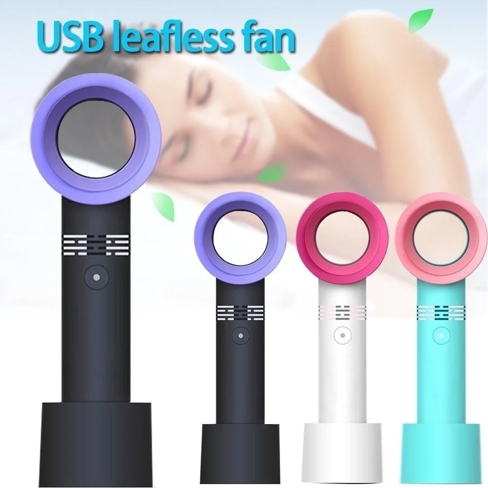 

Usb Mini Leafless Fan Handheld Mini Cooler Leafless Fan Portable Leafless Mini Ventilator Handheld Bladeless Fan for Outdoor