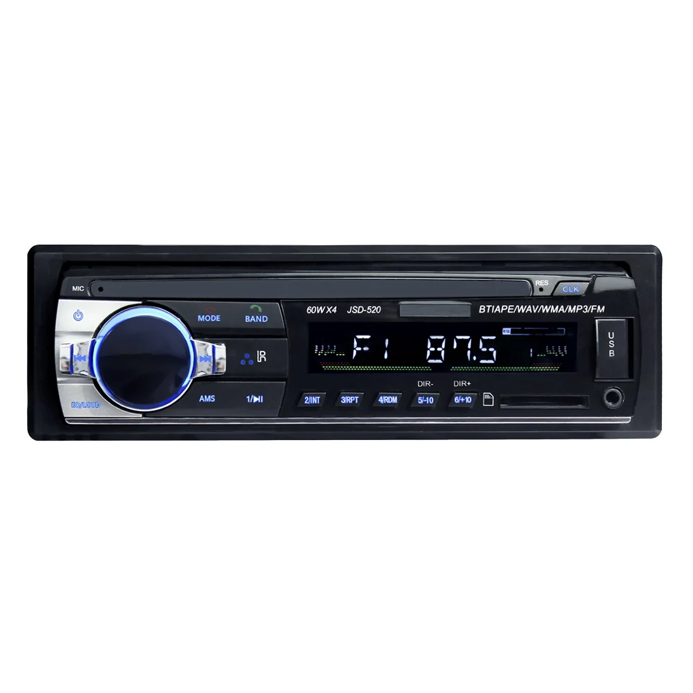 1 din автомагнитола JSD 520 Авто Стерео bluetooth аудио mp3 плеер usb sd aux вход oto teypleri