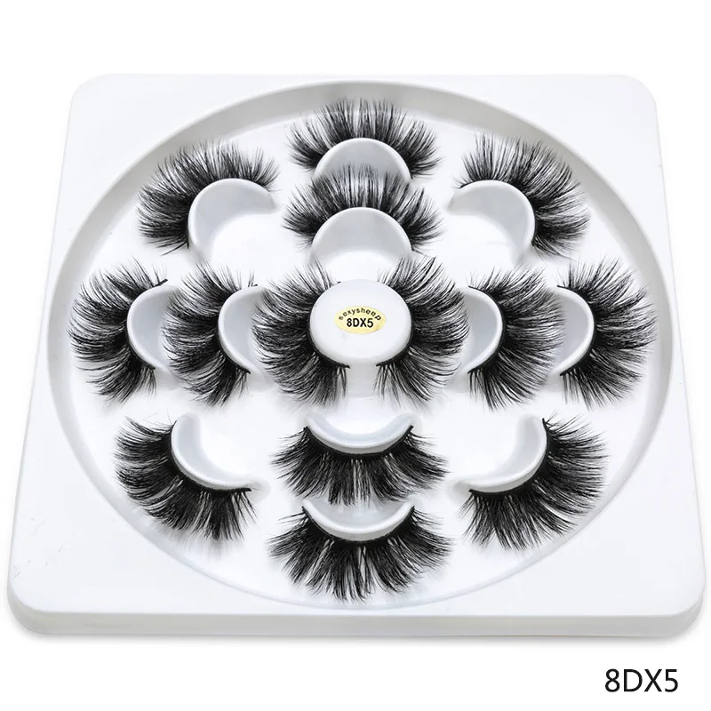 8DX5 SEXYSHEEP 7 пар 8D норковые ресницы натуральные длинные накладные ресницы объем Накладные ресницы макияж расширение ресницы «maquiagem» - Цвет: 8DX5