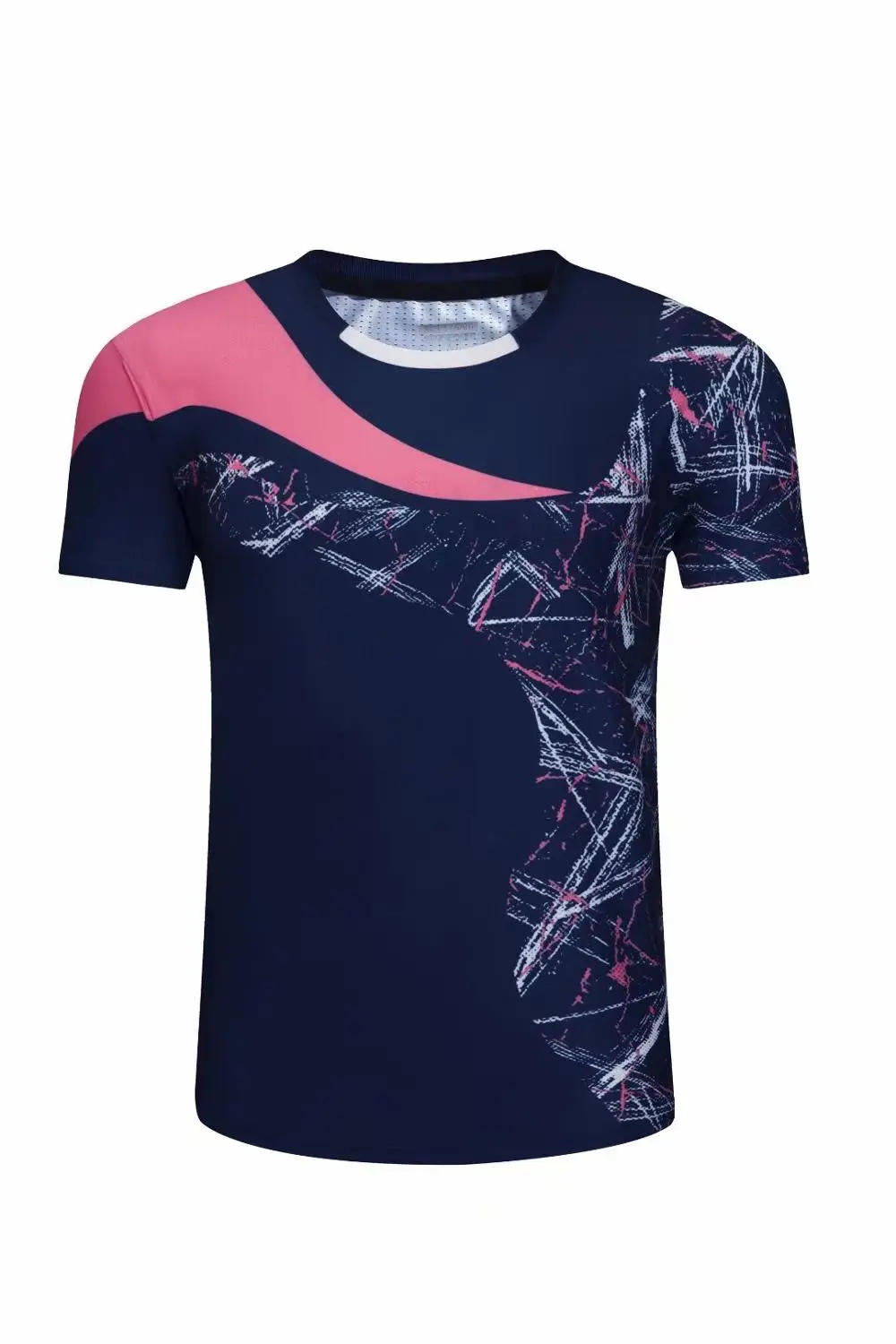 11912 shirts Спортивная брендовая быстросохнущая дышащая футболка для бадминтона, футболки для мужчин и женщин для игры в настольный теннис, волейбол, команды для бега, тренировок - Цвет: 11912 shirts