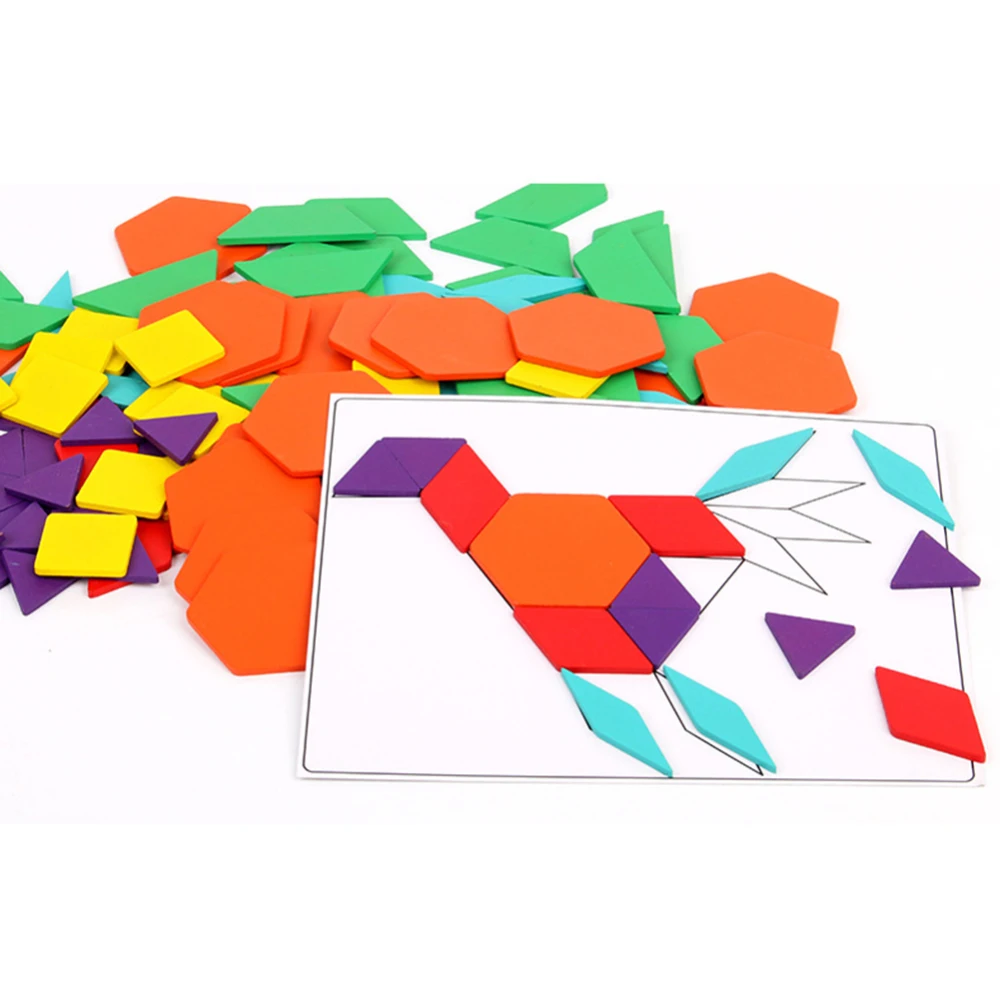 MrY деревянные головоломки Tangram головоломки доска набор Детские Красочные Развивающие игрушки