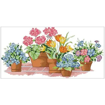 

Spring Terrace patterns Counted Cross Stitch 11CT 14CT 18CT DIY Chinese Cross Stitch Kits Embroidery Needlework Sets