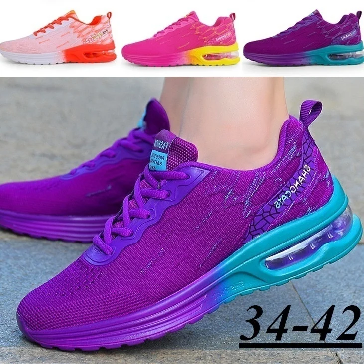 Women Fashion Breathable Comfortable Running Athletic Sport Shoes