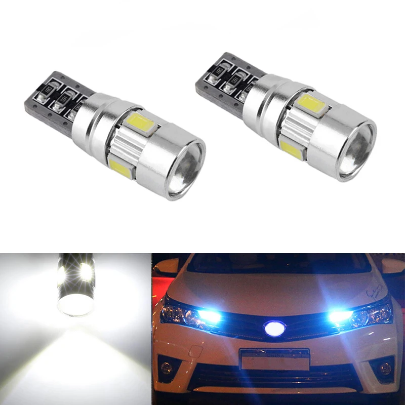 Автомобильные светодиодные фонари Samsung T10 W5W 2 шт. для Toyota Corolla Avensis Yaris Rav4 Hilux Prius Camry