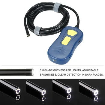 

Wireless Endoscope WiFi Borescope Snake Camera IP67 Waterproof HD Inspection Camera +6 LED Lights for Android and iOS