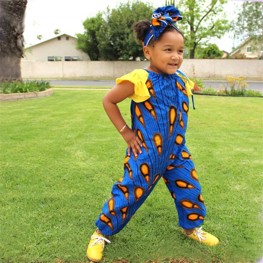 Новинка 2020 африканская традиционная одежда Детский комбинезон для девочек