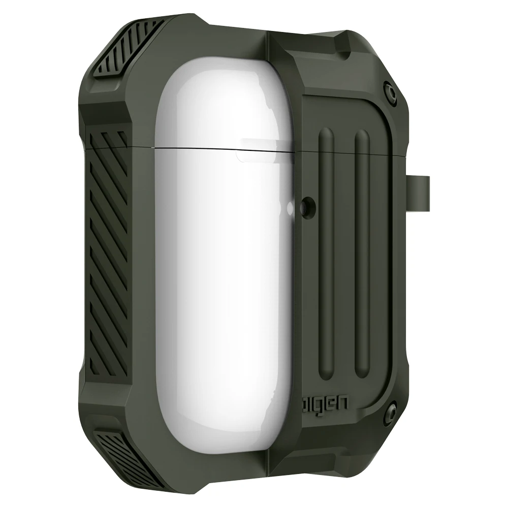 Жесткий защитный чехол Spigen для AirPods, чехол для зарядки 2-го/1-го поколения [передний светодиодный Видимый]