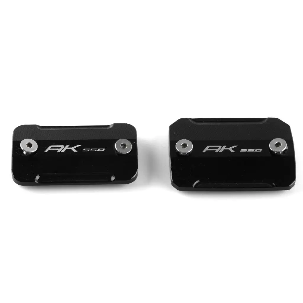2 шт. крышка масляной чашки для Kymco AK550 AK 550 Мотоцикл с ЧПУ Алюминиевый Сплав передний тормоз жидкость резервуар мотоциклетная крышка - Цвет: Черный