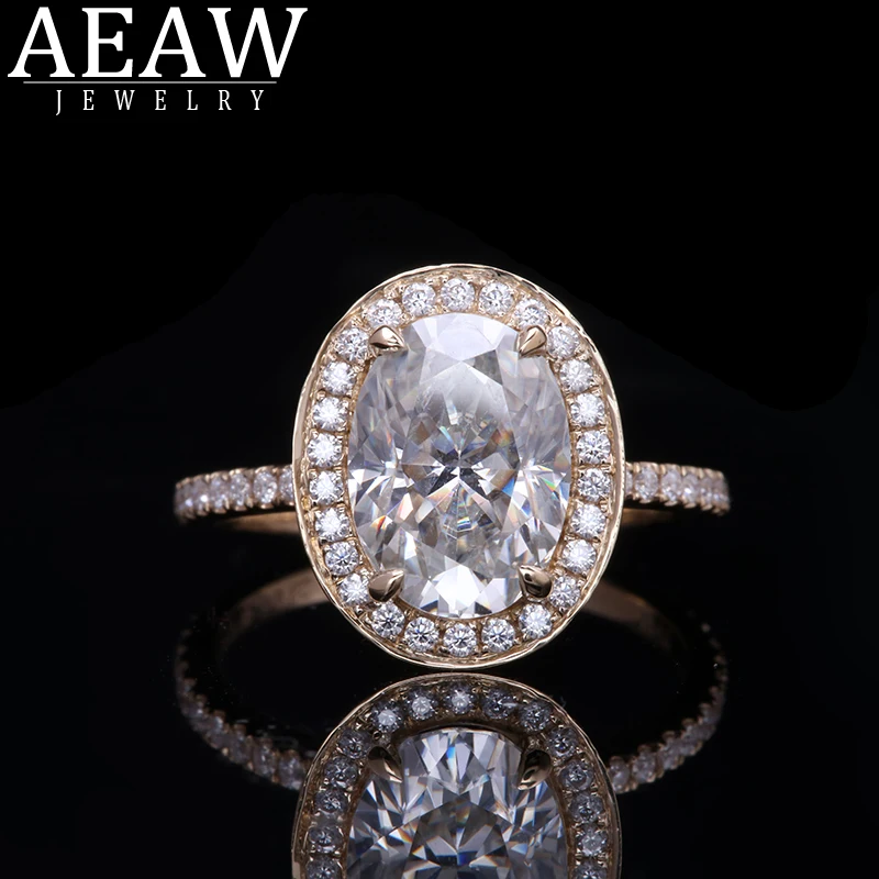 AEAW 0.5ct 1.0ct 1.5ct круглая огранка 14 к белое золото Муассанит кольцо половина полная вечность размеры оригинальные ослепительные женские ювелирные изделия