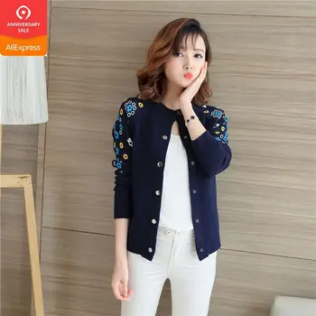 

Poncho Sweater Women Ohclothing 4395 -2019 New Autumn And Winter Women's Embroidered Thick Cardigan Loose Jacket Knit Top 43