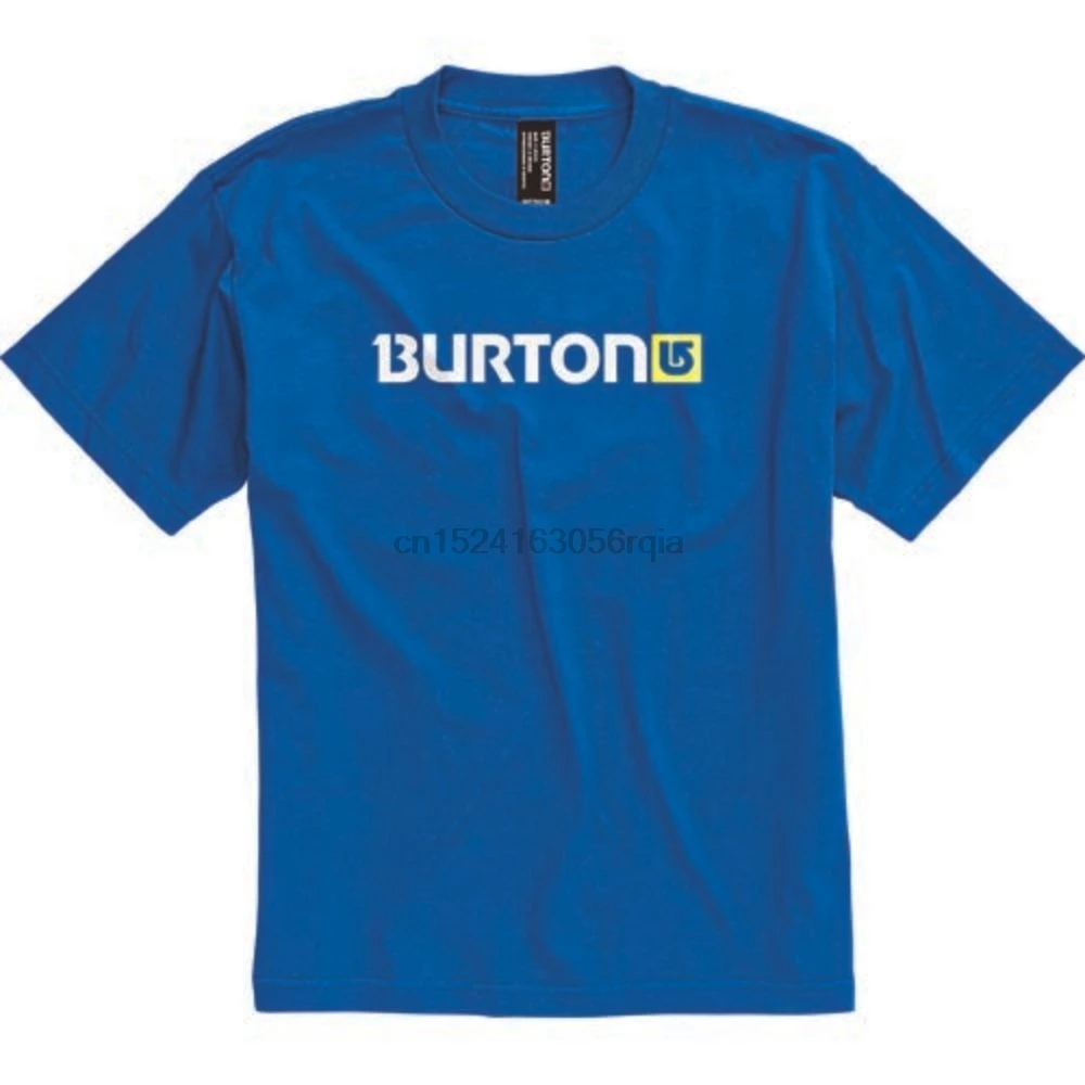 Burton Snowboards Boys Tee T Shirt Horizontal Logo Royal Blue S M XL