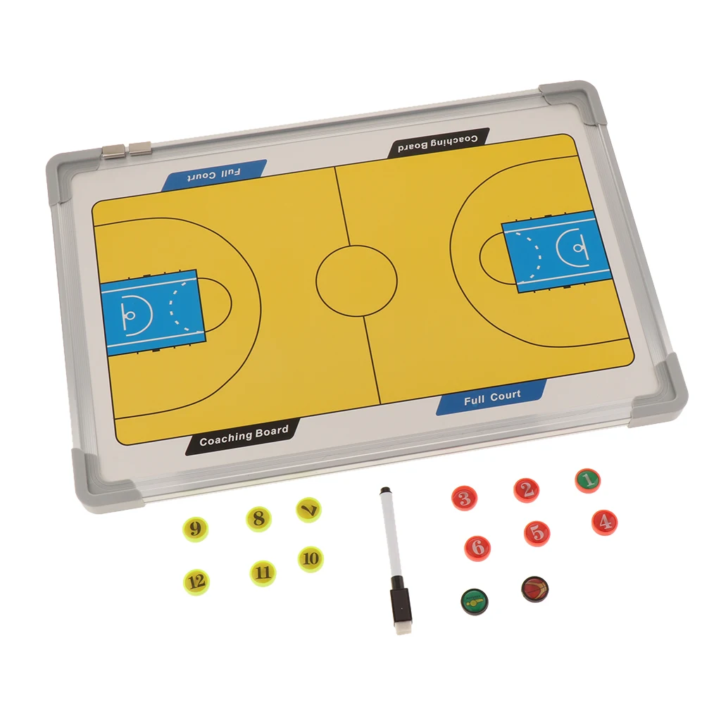 Basketball Coaching Board Magnetic Strategy Clipboards Waterproof Teaching Aids Aluminum Coaches Equipment