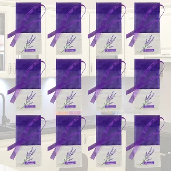 

1 Set 12Pcs Lavender Sachet Fragrance Lavender Sachet (New Style Deep Purple)