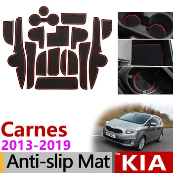 

Car Gadget Pad For Kia Carens 2013 2014 2015 2016 2017 2018 2019 RP MK3 Accessories Gel Pad Rubber Gate Slot Mat Cup Mats Tapis