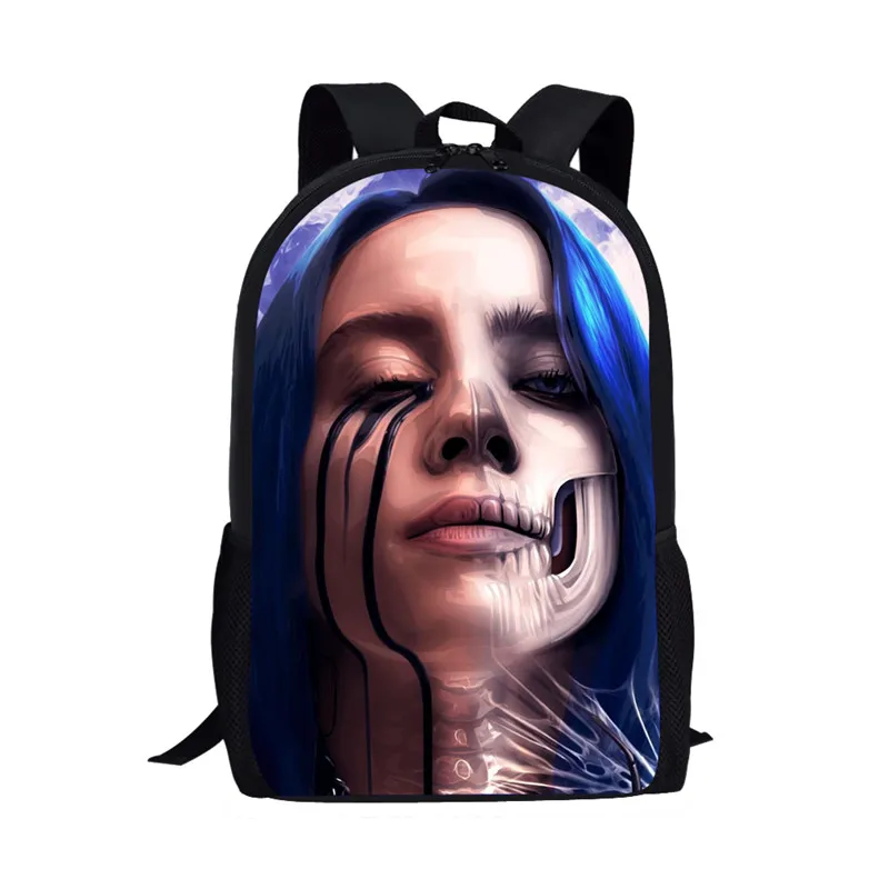 as picture THIKIN Billie Eilish, школьные сумки для подростков, рюкзак в стиле хип-хоп для мальчиков и девочек, рюкзак для ноутбука, рюкзак для путешествий, рюкзак для фанатов, подарок - Цвет: as picture