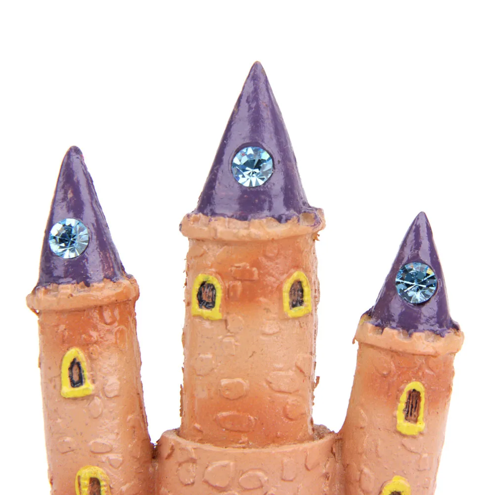 Resin Cartoon Castle Aquariums Decorations Castle Tower Ornaments Hiding Spots Entertainment Venues Fish Tank Decoration Pink