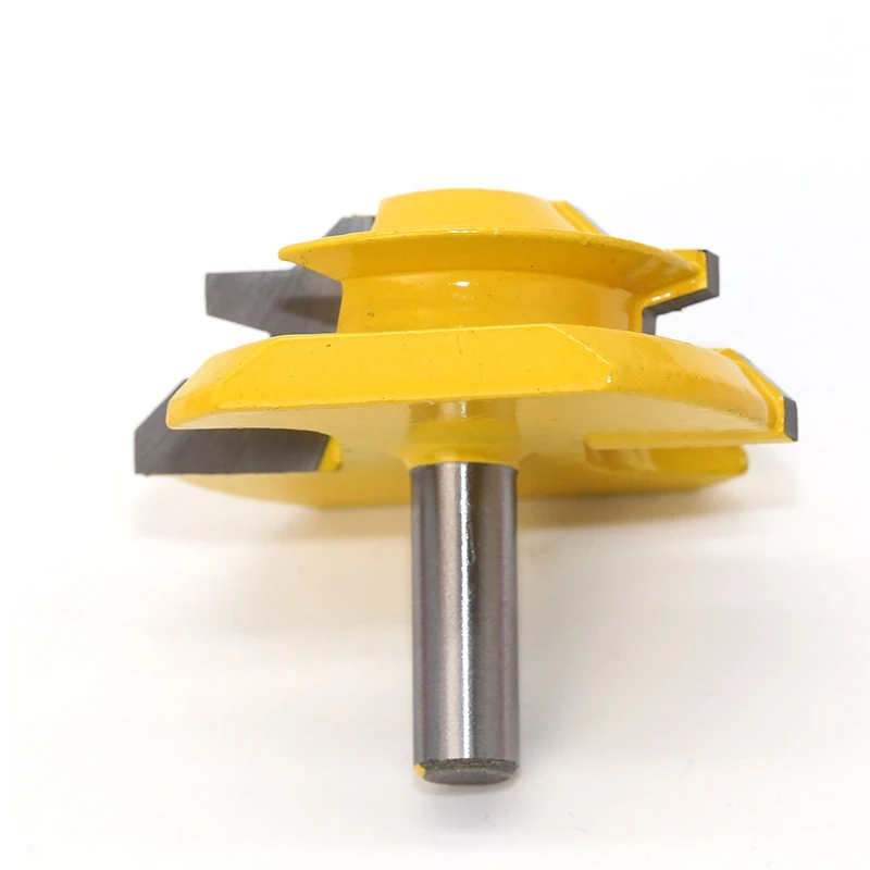 Free shipping 1PC Small Lock Miter Router Bit Anti-kickback 45 Degree 8mm Stock Shank Tenon Cutter for Woodworking
