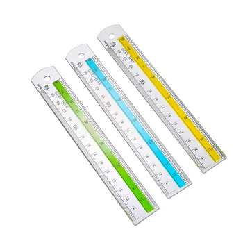1pcs 15 mm Metal Aluminum Jewelry Measure Ruler Ruler Metric Rule Precision Double Sided Measuring Tool DIY Handmade Supplies stainless metal ruler practical metric and inches measurement double sided thick precision calibration 15 20cm ruler