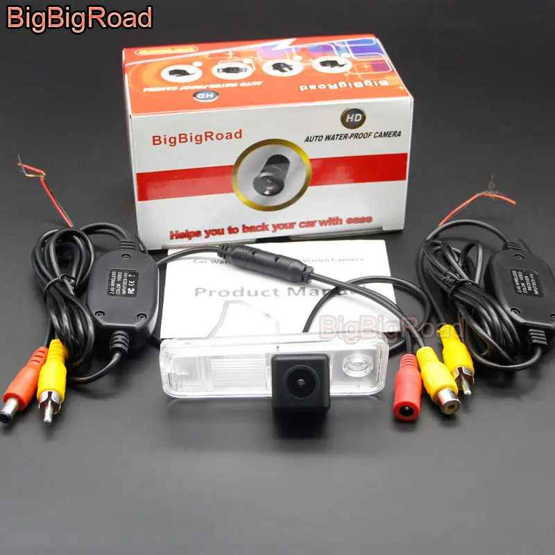 Wireless-N BigBigRoad для hyundai IX45 XL Grandeur HG Carens Creta Grand SantaFe автомобиля беспроводной заднего вида парковочная камера HD цветное изображение - Название цвета: Wireless-N